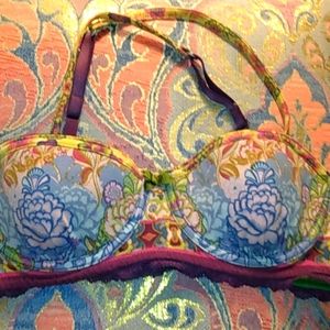 Anthropologie Pinkerton Mixed Media Demi Bra 34B